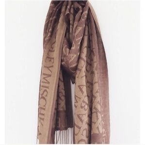 Badgley Mischka Wool/Silk Logo Shawl.